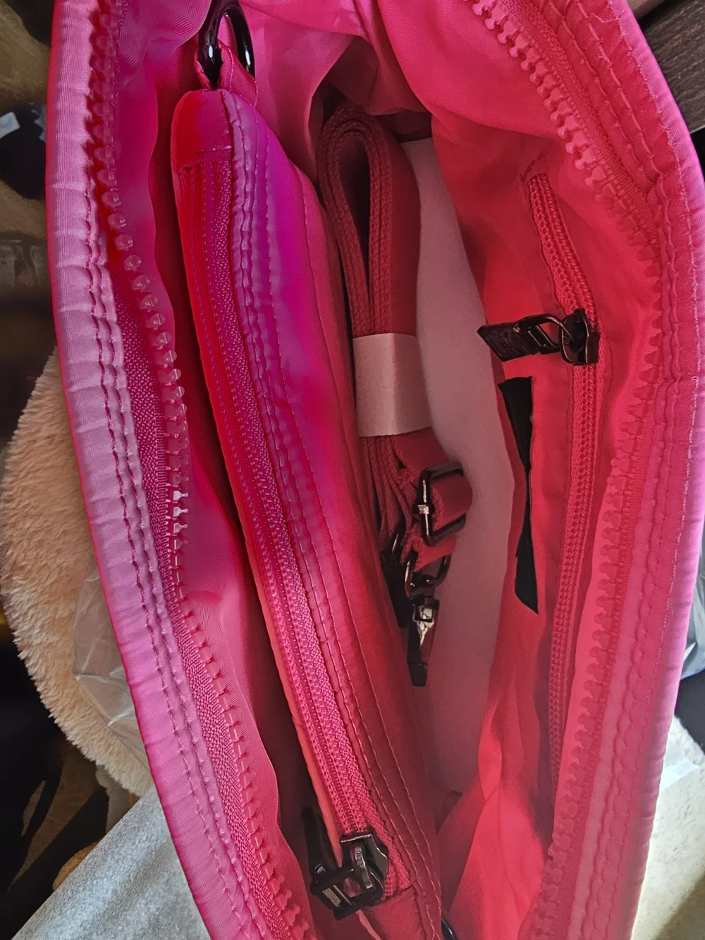 THINK ROYLN Quilted Crossbody Bag Set - Hot Pink